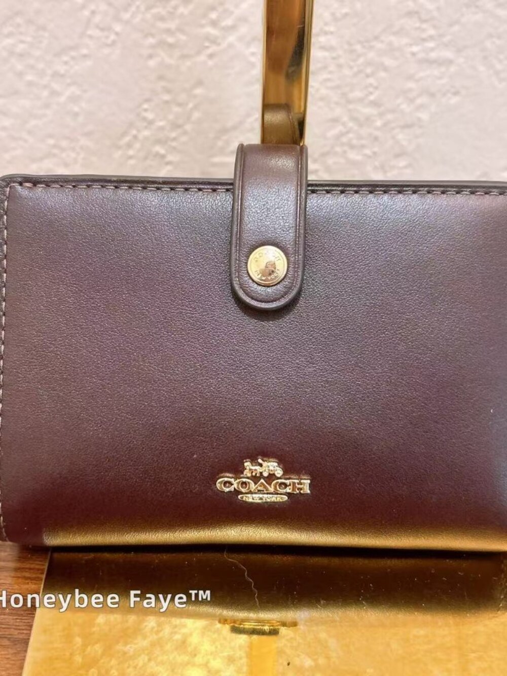 NWT Coach 2-In-1 Wallet CCL71 Gold/Espresso